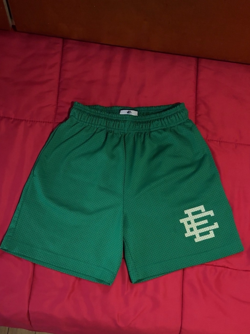 Green & Cream Eric Emanuel Shorts